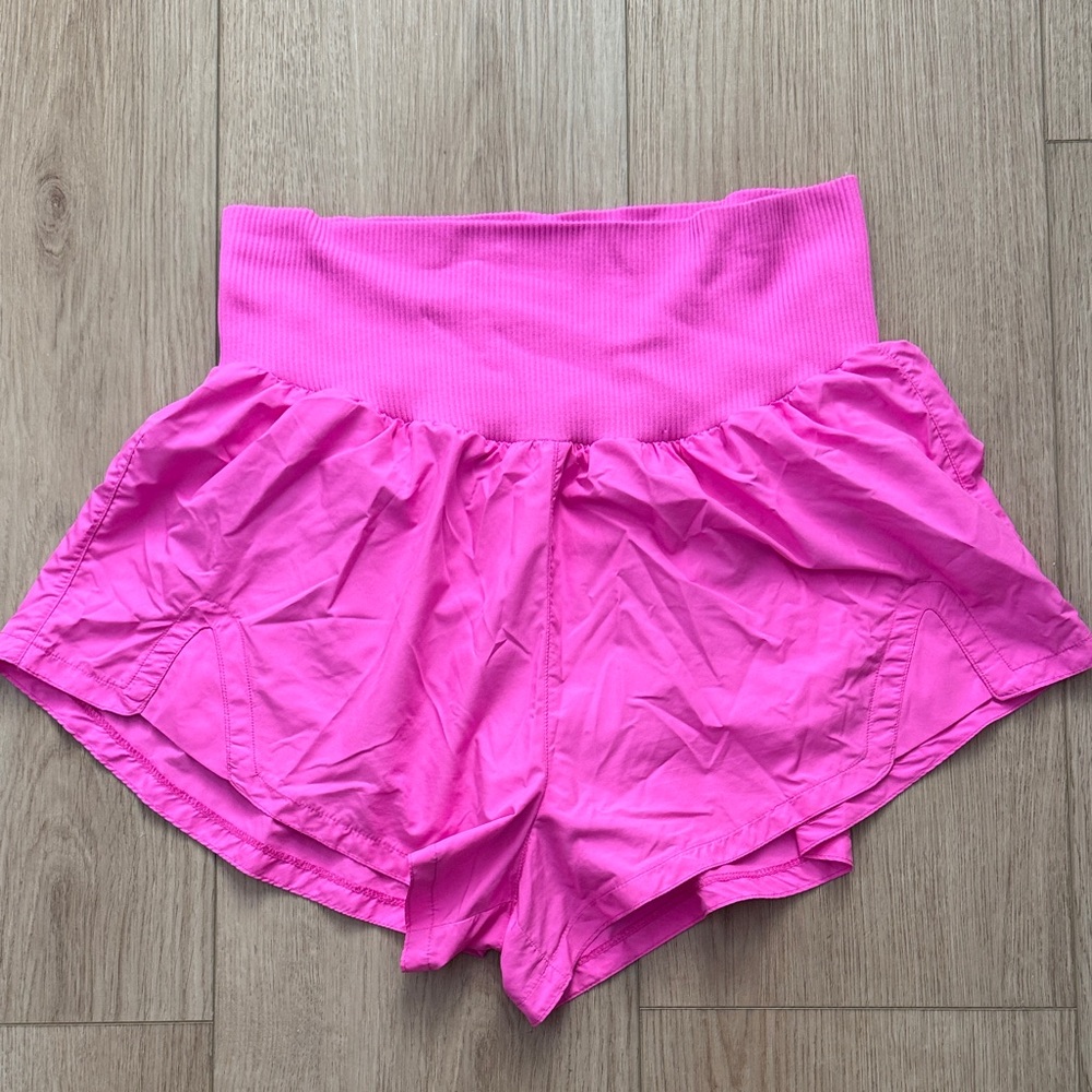 FP Movement Women's Pink High-Waisted Athletic Shorts